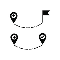 Location pin and gps navigation icon. Map location. location pointer icon set.