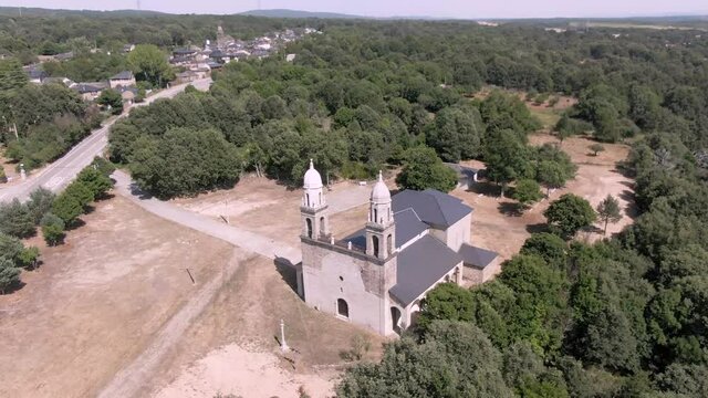 Sanctuary of Our Lady of Remedies Otero de Sanabria with look up