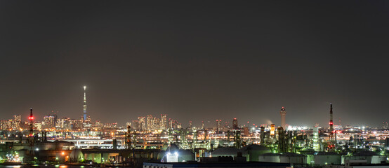 東京の都市夜景【night view of Tokyo from Kanagawa Prefecture】