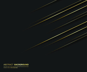 Premium background. Abstract luxury pattern. Gold glitter stripes background. Abstract gold line texture. Black pattern vector illustration.