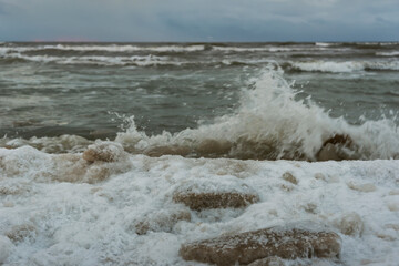 Coast of Baltic sea in a winter season.