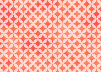 背景　和柄　七宝　赤