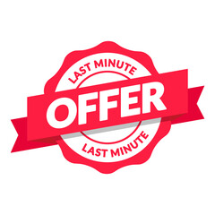 Vector Illustration Last Minute Offer Seal