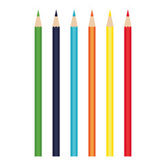 Set Of Colorful  Pencils. Vector Illustration