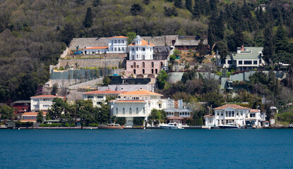 Buildings in Bosphorus Strait Side of Istanbul, Turkey