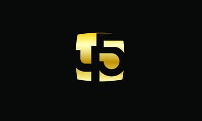 45 Number Gold Modern Logo