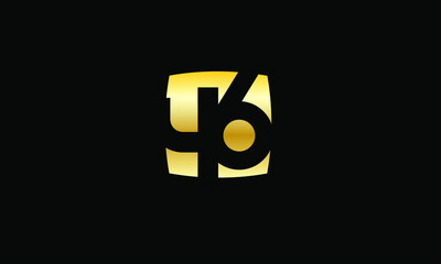 46 Number Gold Modern Logo