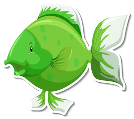 Cute fish sea animal cartoon sticker