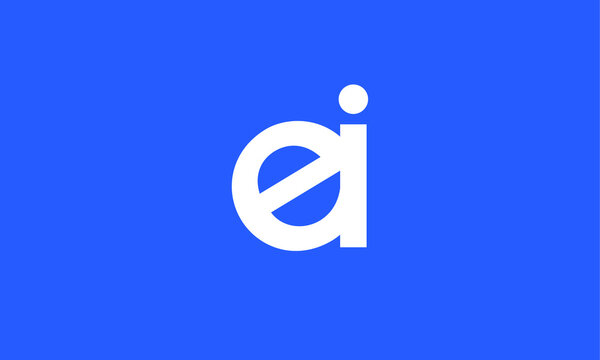 Alphabet letters Initials Monogram logo EI, IE, E and I