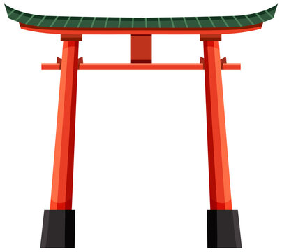 recommend clip art: A Torii Gate Landmark of Shinto Shrine in Japan