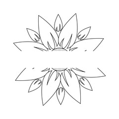 Sunflower in flat style isolated illustration