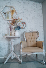 The interior of the children's room. Table, chairs