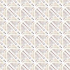 Abstract geometric ethnic seamless texture on a white background.