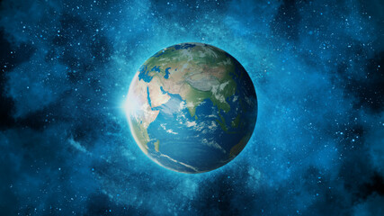 earth in space amazing effect with Adobe Dimension and Photoshop