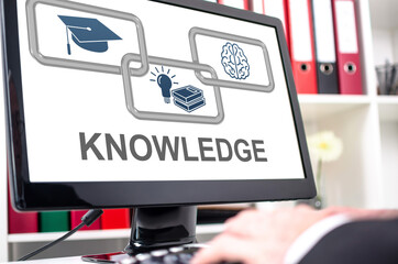Knowledge concept on a computer screen