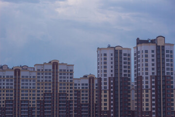 Fototapeta na wymiar New modern multi-storey residential complex. 