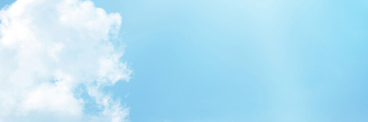 Blue sky with white cloud. The summer heaven is colorful clearing day Good weather and beautiful nature in the morning.