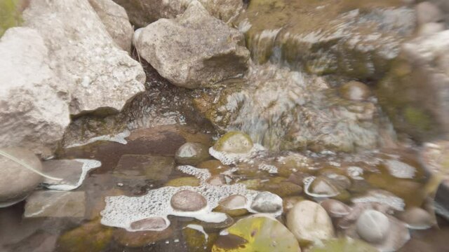 Low angle look at a pond.