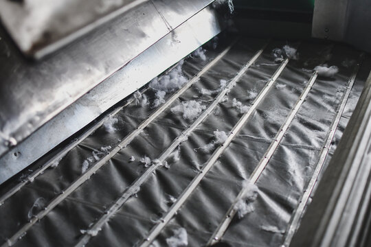 Close up of the equipment for holofiber production. Selective focus.