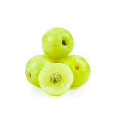 Indian gooseberry isolated on white background