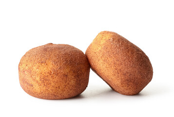 Tasty Japanese mochi on white background