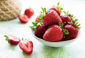 Fresh ripe delicious strawberries