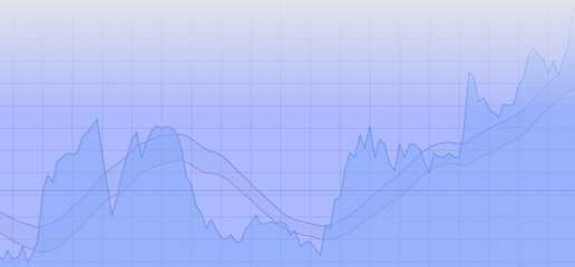 Chart Bild mit Diagramm Blau mit Verlauf
