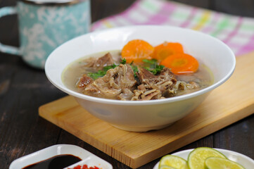 Sop Kambing or Soup Goat is a dish made from young goat meat which is a traditional dish from Indonesia