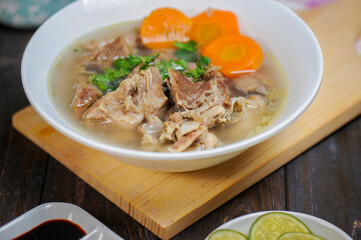 Sop Kambing or Soup Goat is a dish made from young goat meat which is a traditional dish from Indonesia