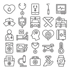 medical and health care icons vector illustration