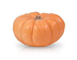Orange pumpkin isolated on a white background	