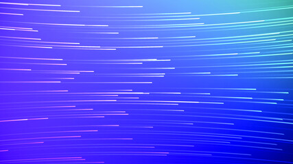 Abstract neon background with blur motion lights. Futuristic illustration. Super speed concept inside the vortex of energy. Glowing stars or comets moving in a circle  with super fast motion effect.
