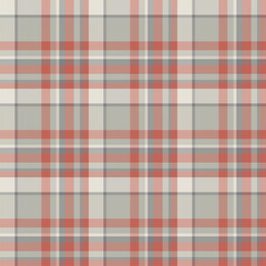 Plaid seamless pattern. Vector background of textile ornament. Flat fabric design.