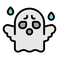 ghost filled outline icon