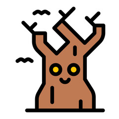 tree filled outline icon
