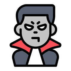 vampire filled outline icon