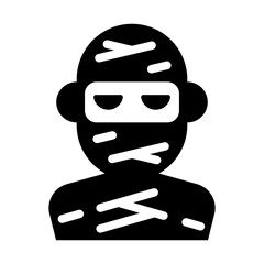mummy glyph icon