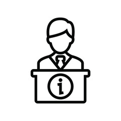 Fototapeta premium Hotel concierge icon