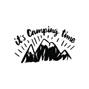 an illustration image with a unique concept of camp