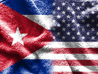 American flag and Cuban flag