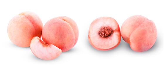 Peach isolated on white background