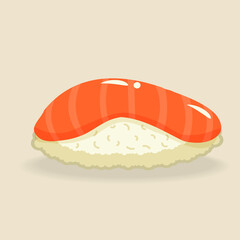 Sushi roll with row fish.