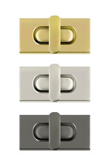 A set 5 of locks as accessories for bags. 3d vector illustration