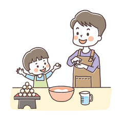 お月見　親子でお団子作り9