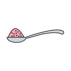 Spoon with sugar icons symbol vector elements for infographic web