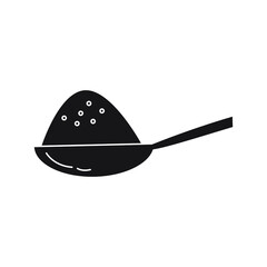 Spoon with sugar icons symbol vector elements for infographic web