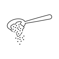 Spoon with sugar icons symbol vector elements for infographic web