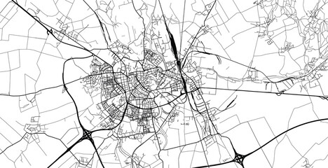 Urban vector city map of Olomouc, Czech Republic, Europe - obrazy, fototapety, plakaty