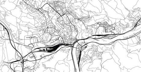 Urban vector city map of usti nad labem, Czech Republic, Europe