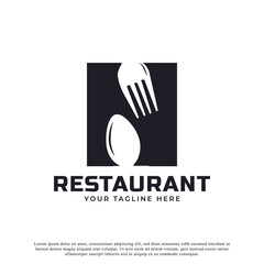 Restaurant Logo. Initial Letter N with Spoon Fork for Restaurant Logo Icon Design Template